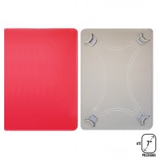Capa para Tablet 7" Polegadas Universal Ajustável - Couro Vermelha